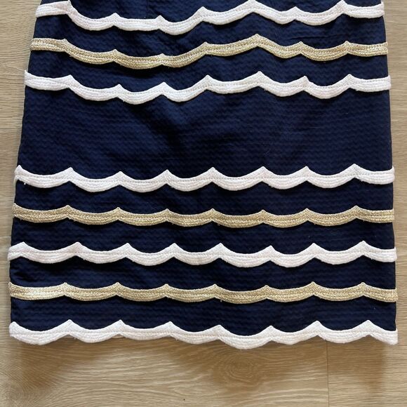 Lilly Pulitzer Navy Tylar One Shoulder Dress-Size 4 - Picture 5 of 8